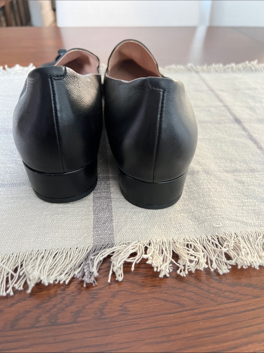 Cole Haan Black Pointed-Toe Leather Loafers with Knot Detail - Picture 7 of 16